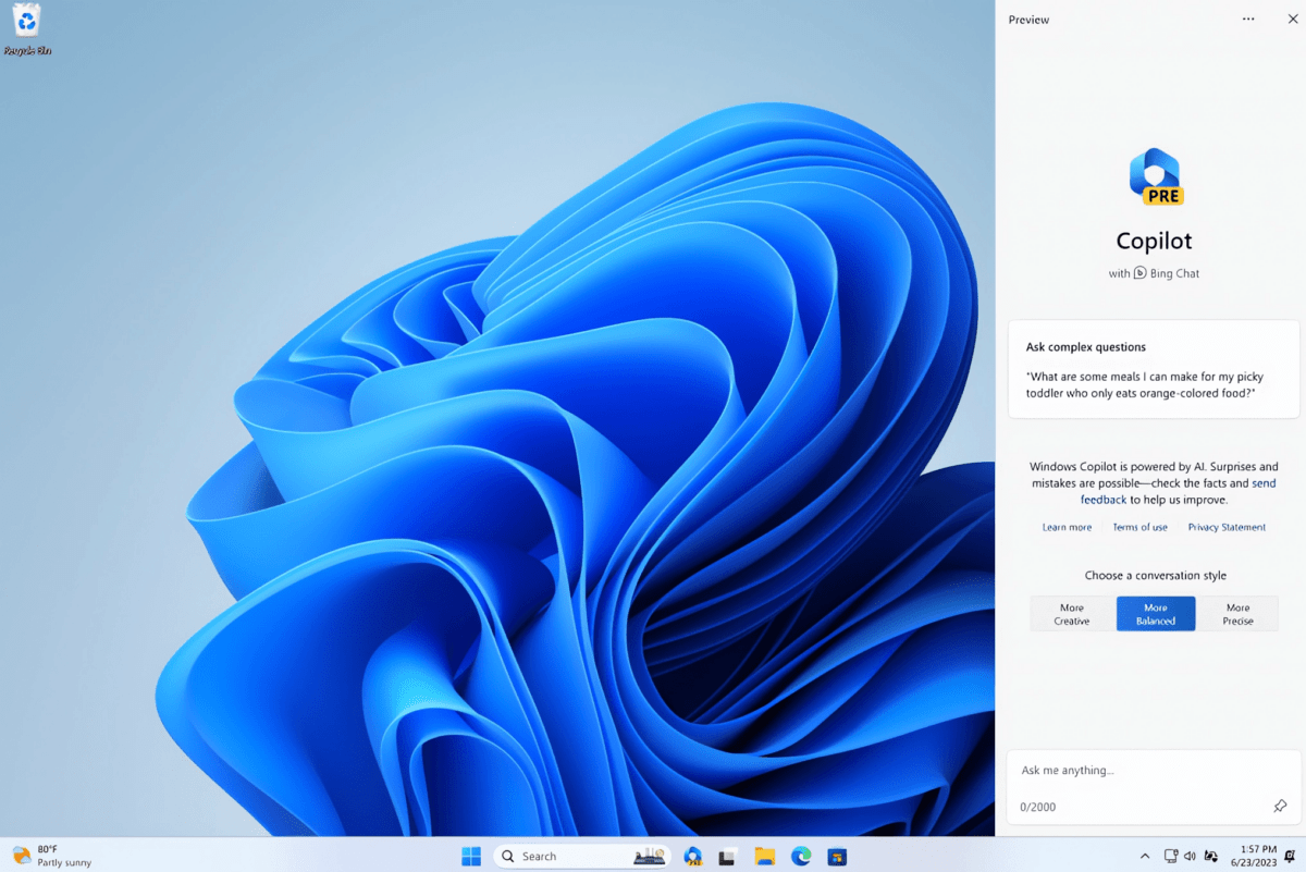 微软重磅更新，Windows 11上线AI助手Copilot